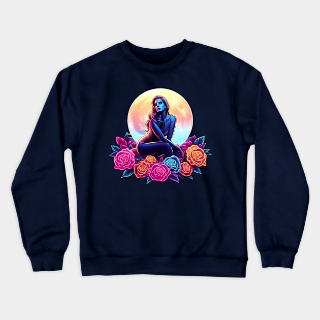 Lana Del Rey - Roses Crewneck Sweatshirt by Tiger Mountain Design Co.